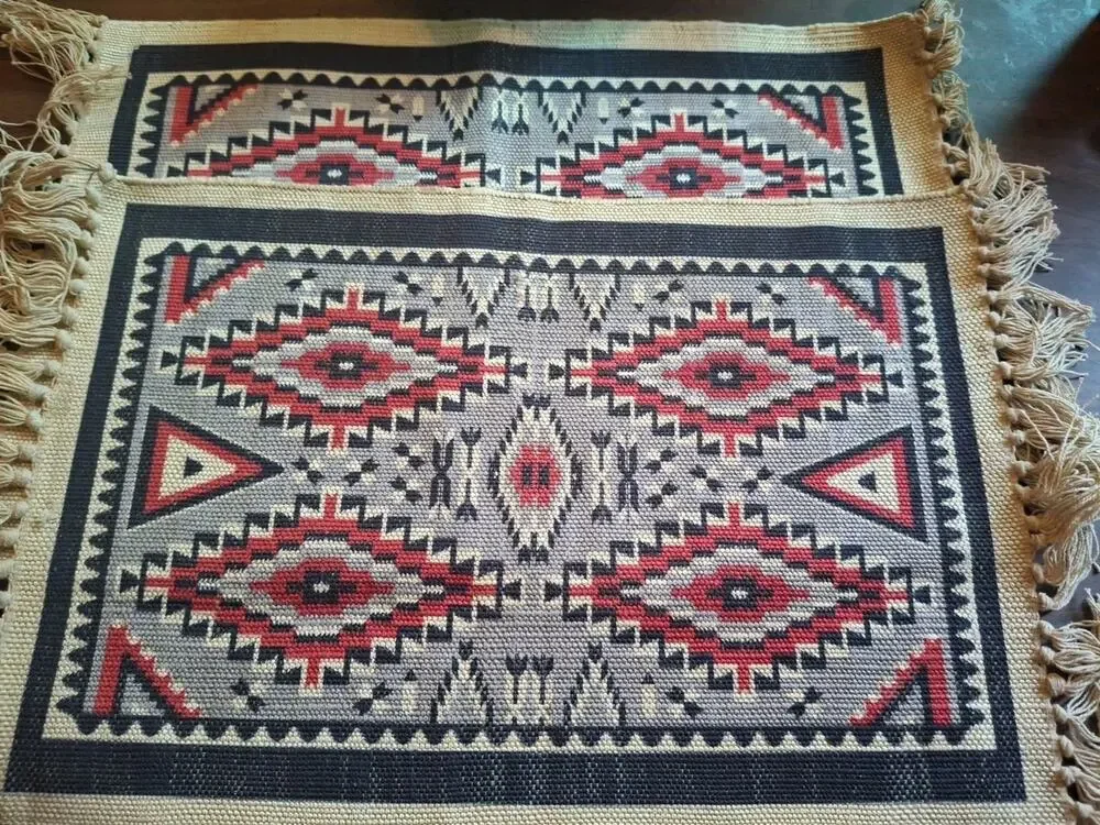 Set of 2 El Paso Saddle Blanket Co Aztec Southwest Placemat Runner
